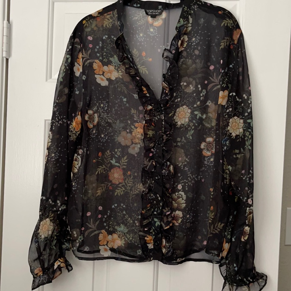 Top shop sheer blouse